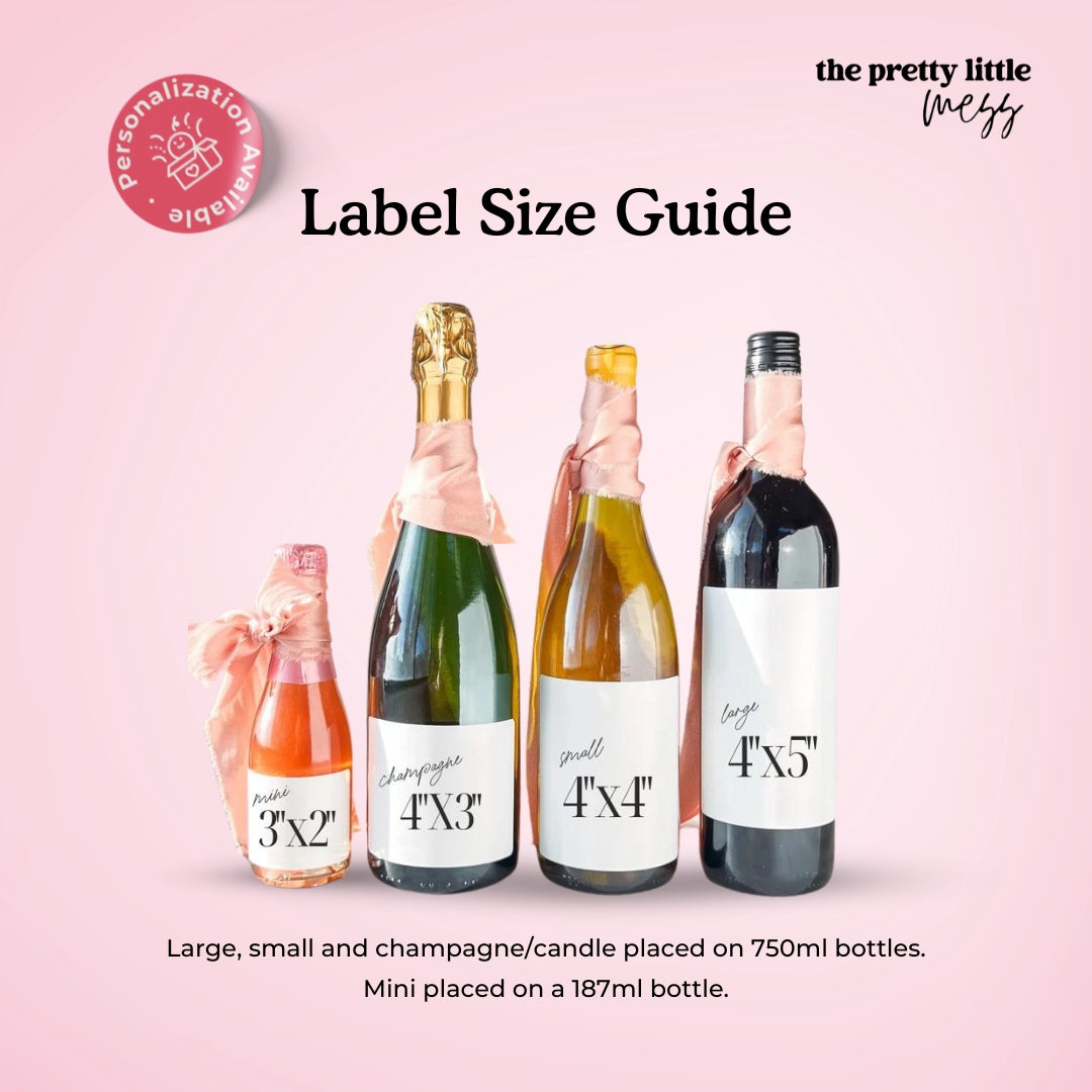 Ain't no party like a wedding party | Wedding Wine Label