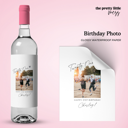 Birthday Photo | Birthday Wine Label