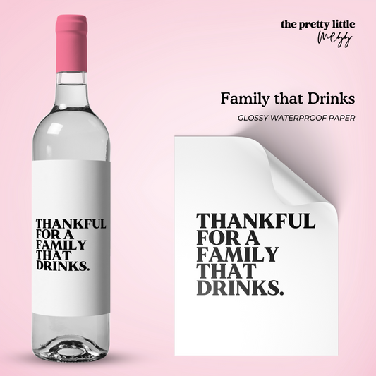 Family that Drinks | Holiday Wine Label