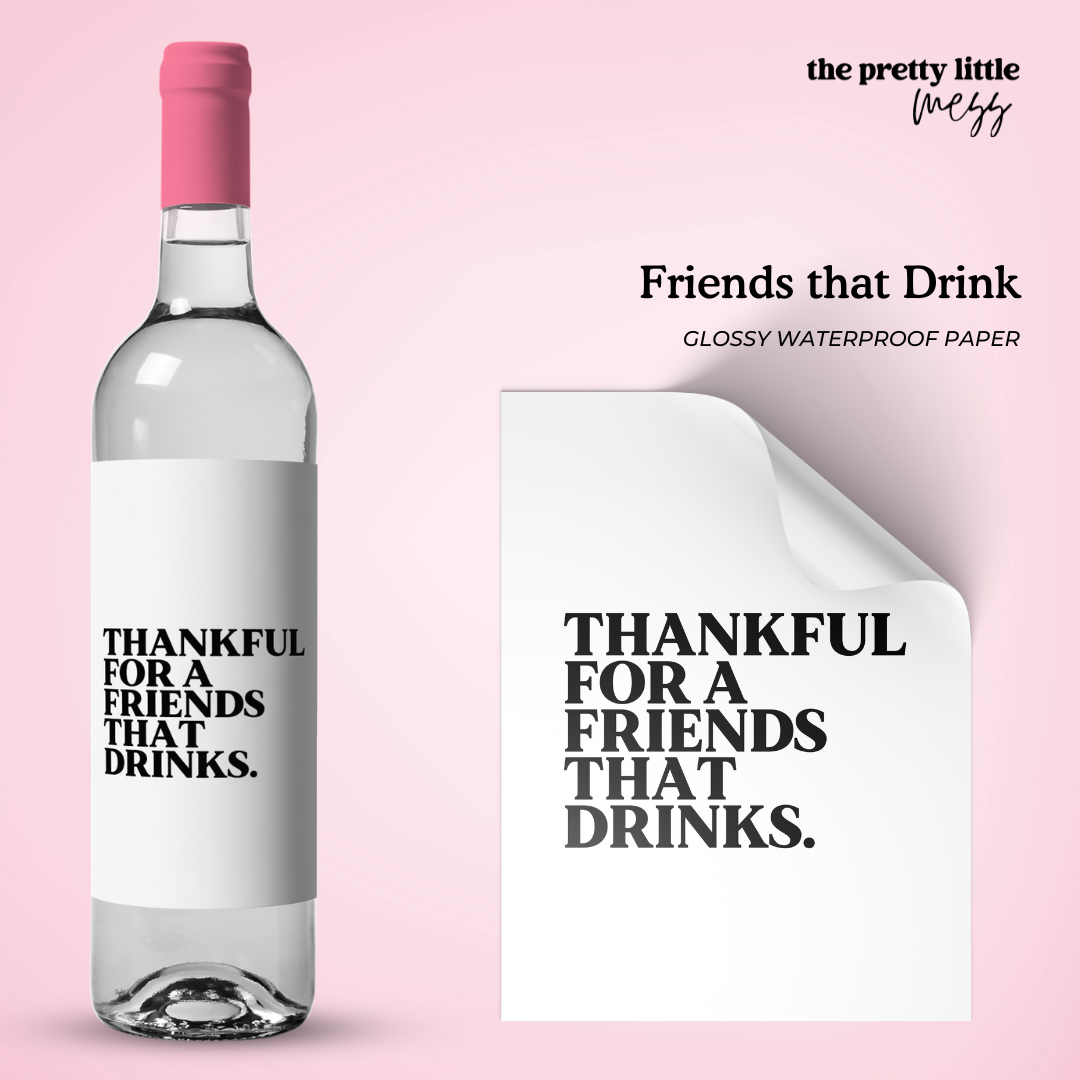 Friends that Drink | Holiday Wine Label