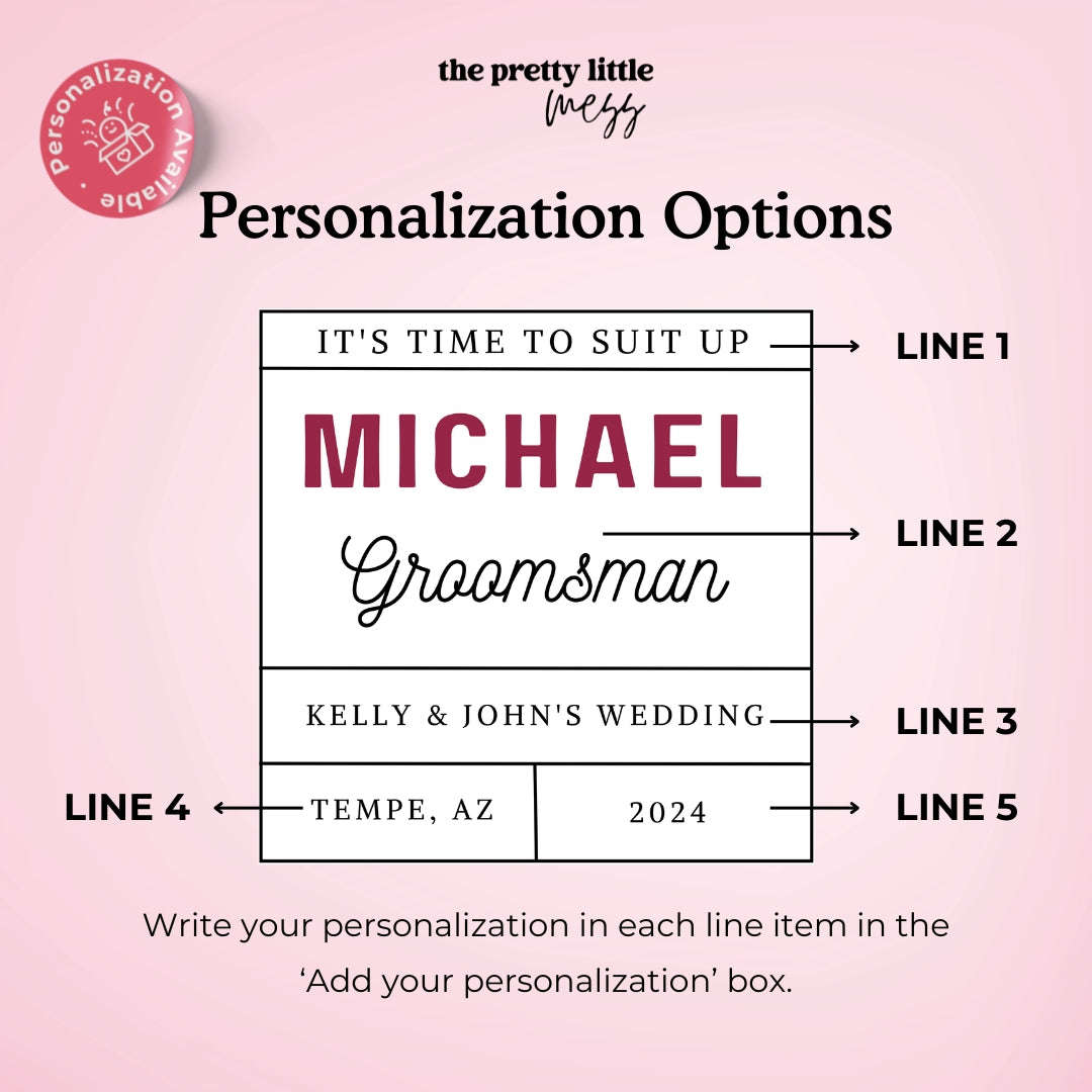 Groomsman Liquor Label | Wedding Wine Label