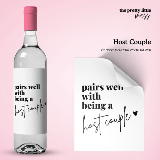 Host Couple | Wedding Planning Wine Label