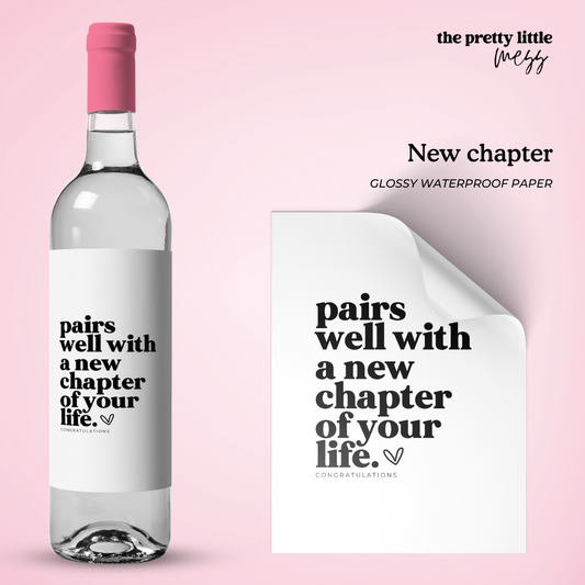 New chapter | New Job Wine Label