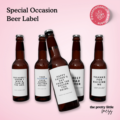 Beer 6 pack | Father's Day Wine Label