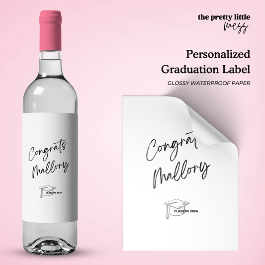 Personalized Graduation Label | Graduation Wine Label