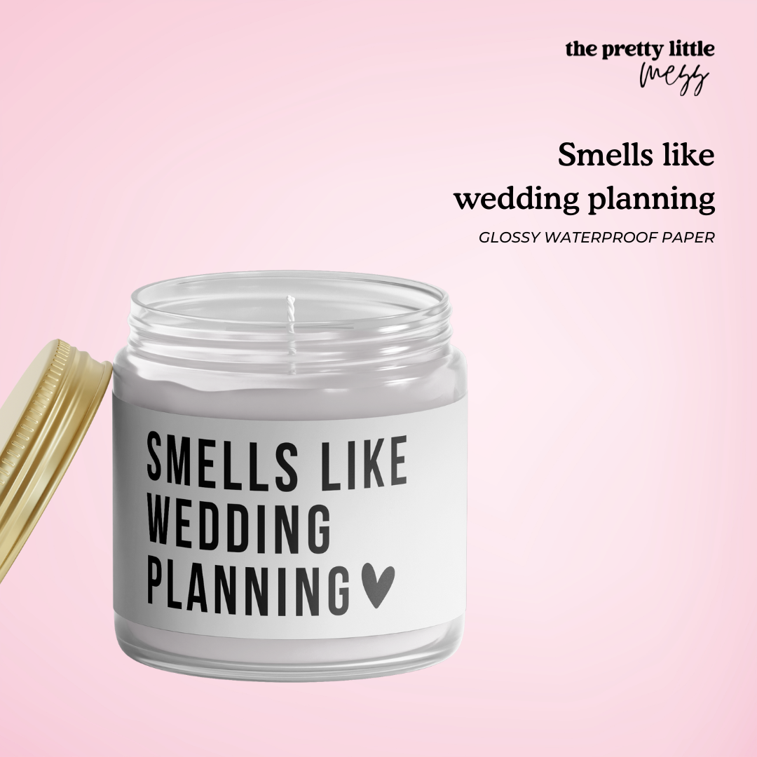 Smells like wedding planning | Engagement Wine Label