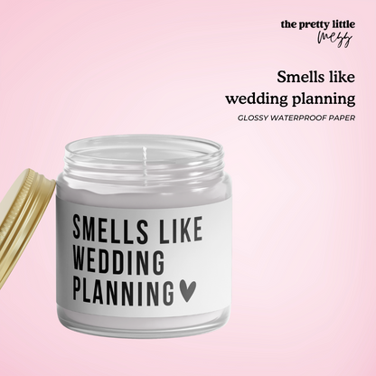 Smells like wedding planning | Engagement Wine Label