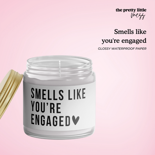 Smells like you're engaged | Engagement Wine Label