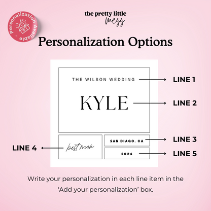 The Wedding Party Proposal Liquor Label | Wedding Wine Label