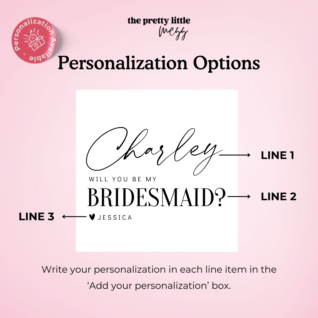 Will you be my Bridesmaid | Wedding Wine Label