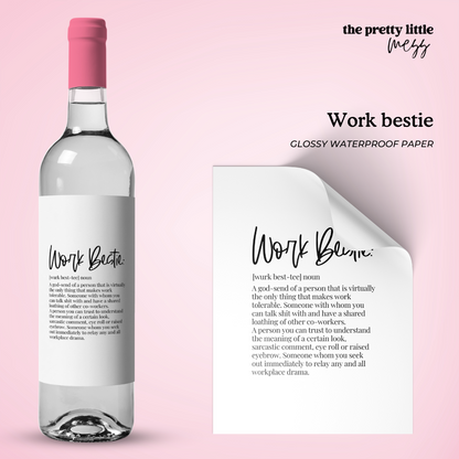 Work bestie | New Job Wine Label